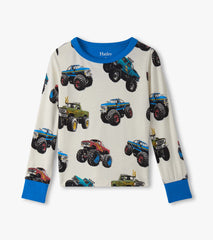 Hatley Boys Mega Monster Trucks Bamboo Pajama Set