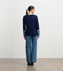 Hatley Jacquard Cuff Sweater - Navy