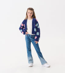 Hatley Girls Big Flowers Open Cardigan