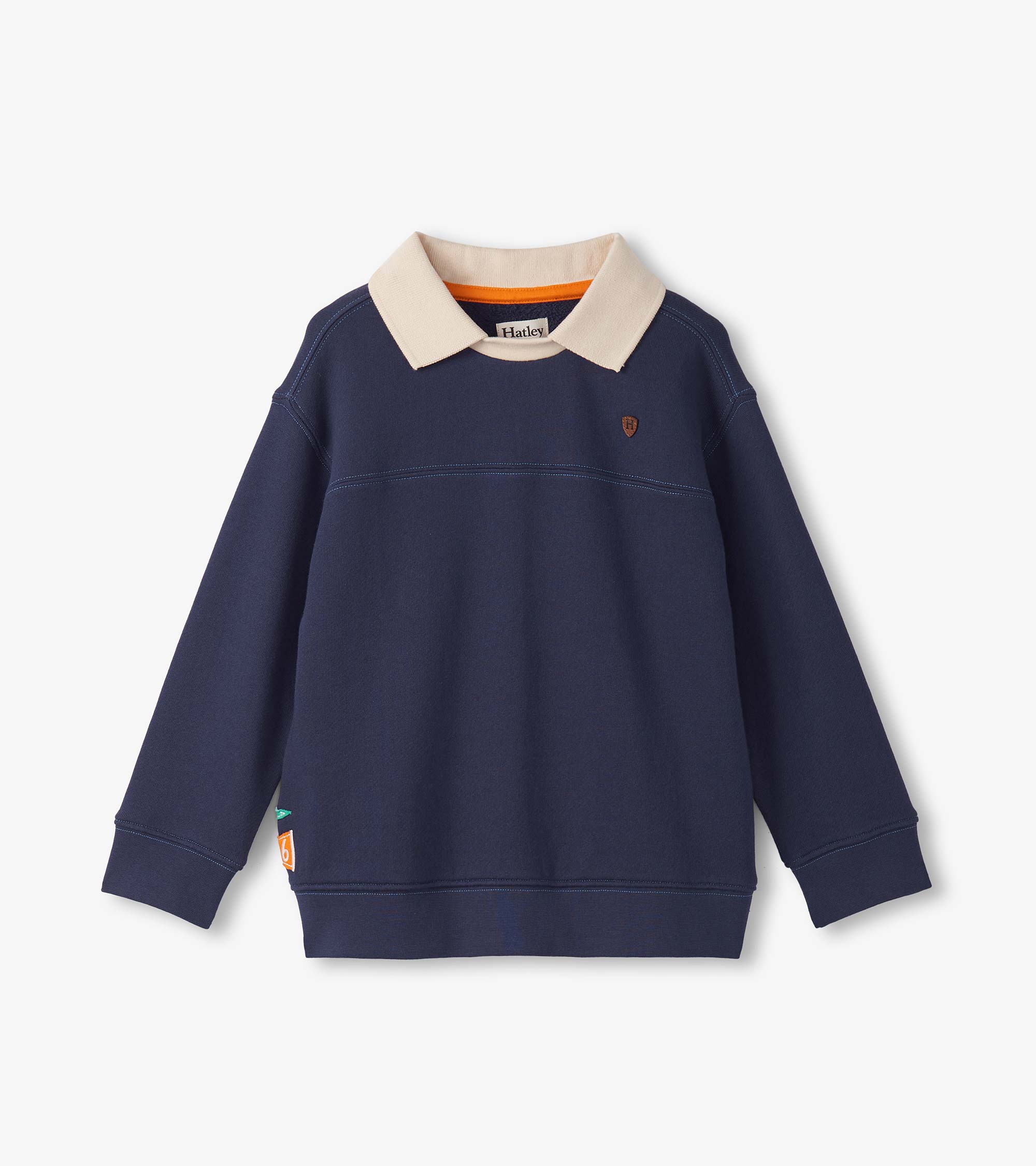 Hatley Boys Patriot Blue Fooler Polo Pullover