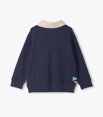 Hatley Boys Patriot Blue Fooler Polo Pullover
