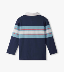 Hatley Boys Blue Stripes Rugby Polo
