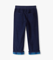 Hatley Boys Patriot Blue Pull-On Lined Corduroy Pants