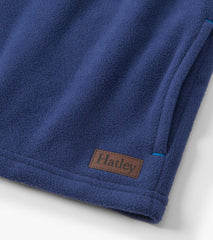 Hatley Boys Navy Color Block Fleece 1/4 Zip Mockneck