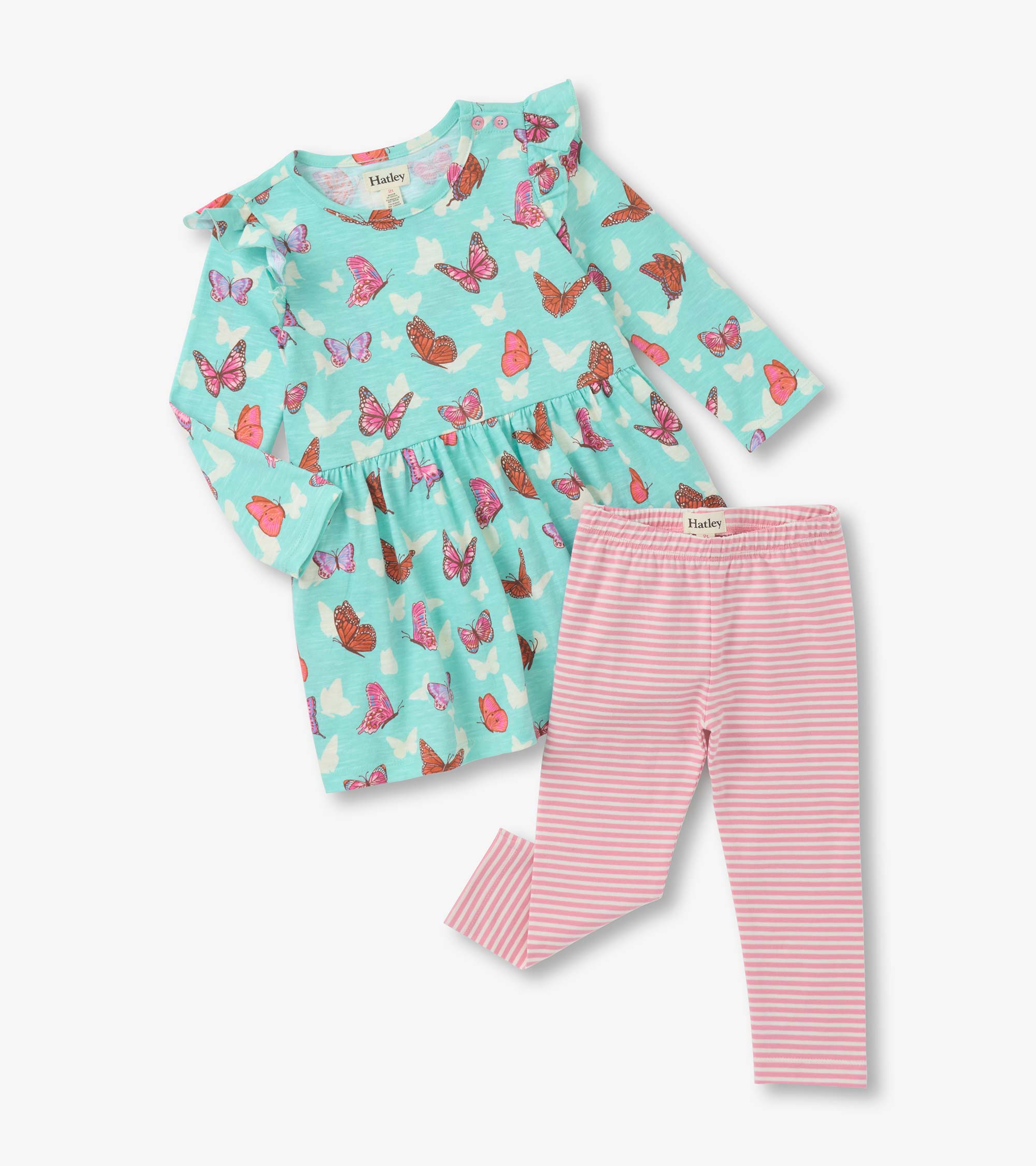 Hatley Baby & Toddler Girls Butterfly Ruffle Dress and Legging Set