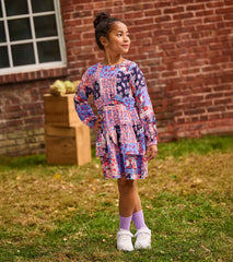 Hatley Girls Patchwork Floral Flounce Dress