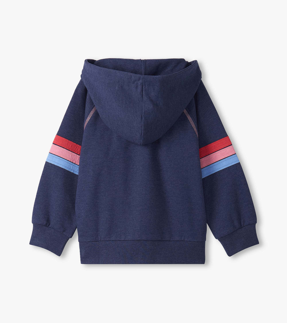 Hatley Girls Patriot Blue Zip-Up Hoodie