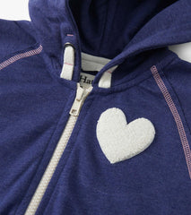 Hatley Girls Patriot Blue Zip-Up Hoodie