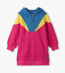 Hatley Girls Half-Zip Retro Color Block Dress
