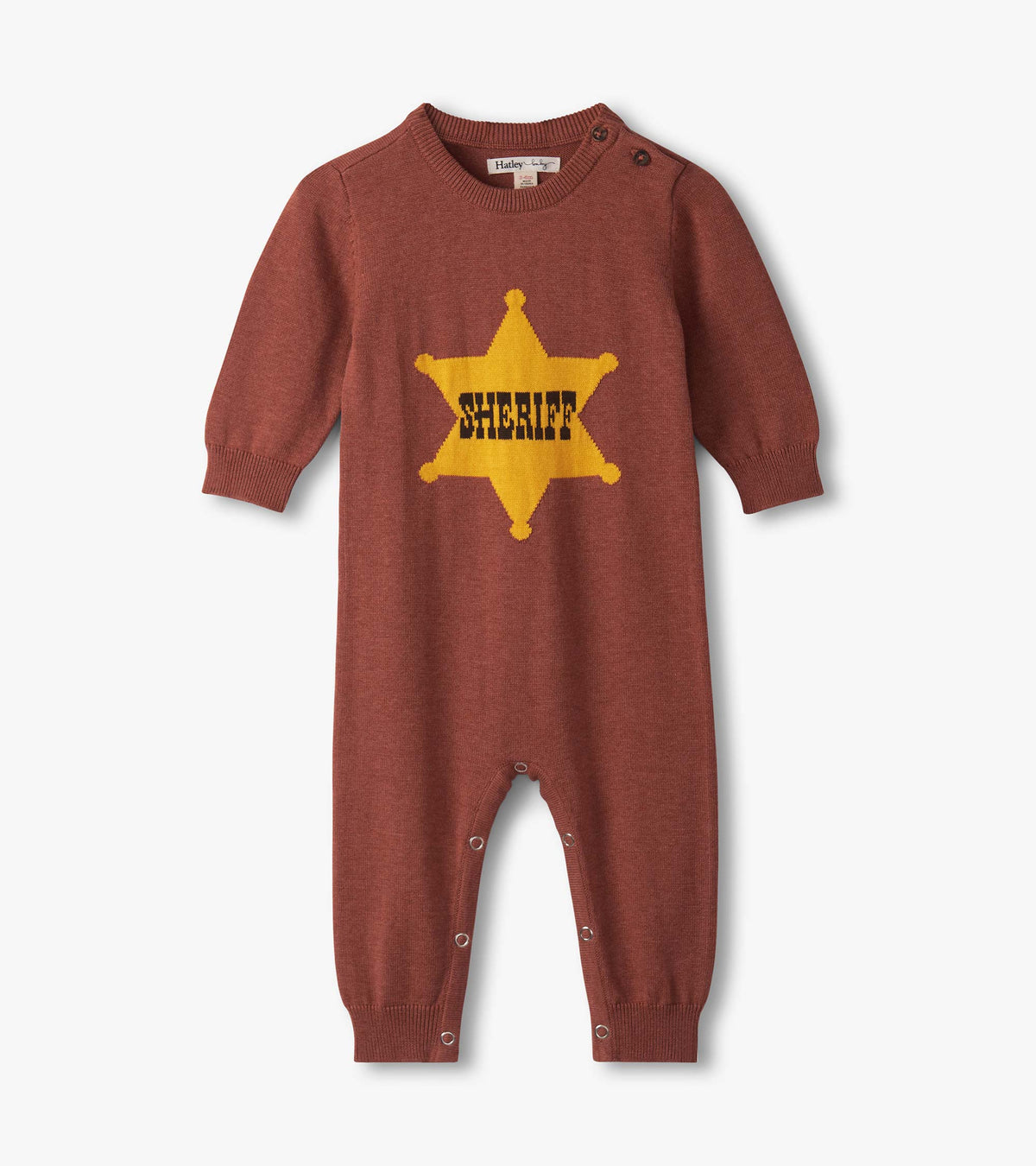 Hatley Baby Boys Sheriff Knit Romper