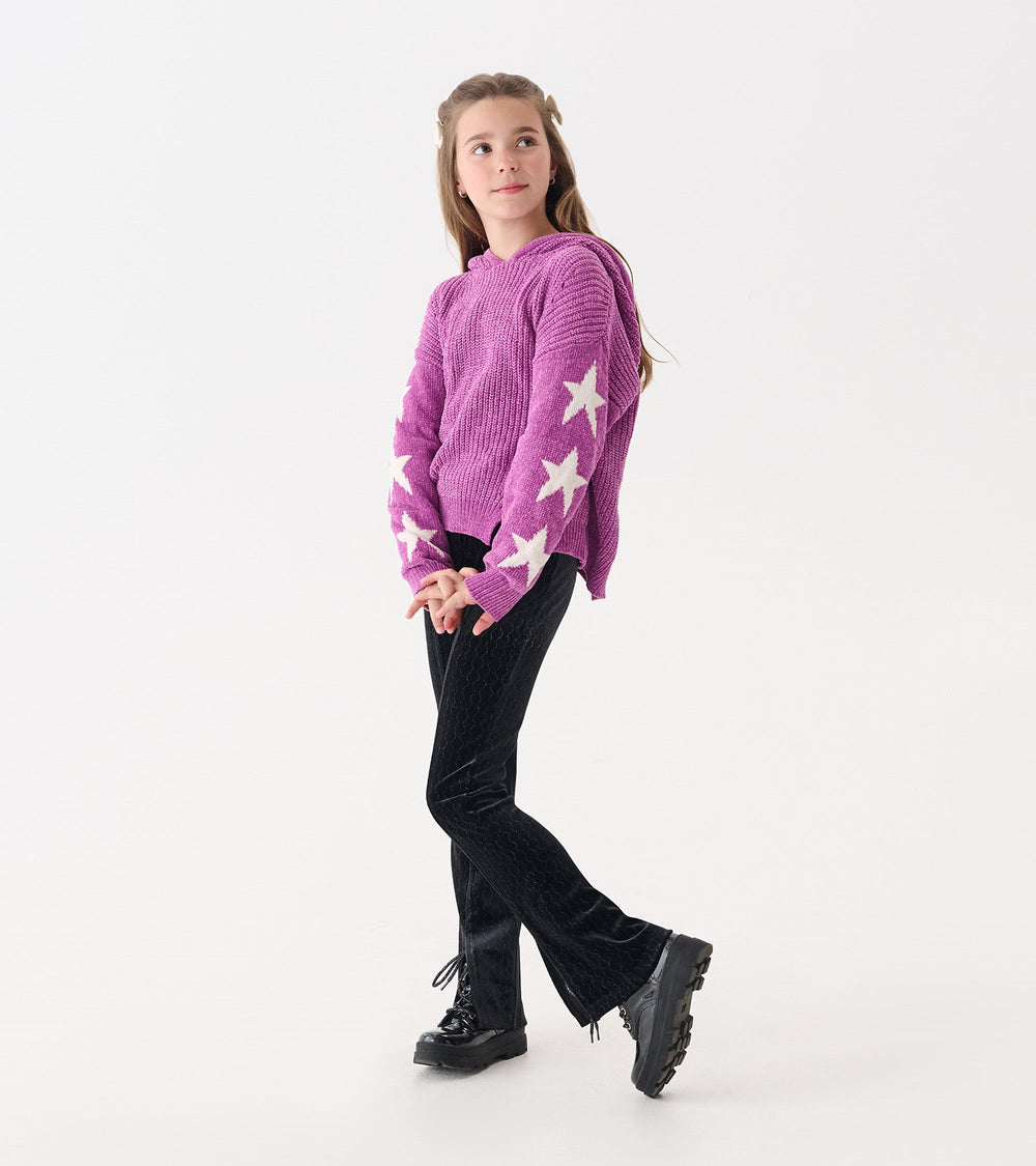 Hatley Girls Radiant Orchid Chenille Pullover Sweater