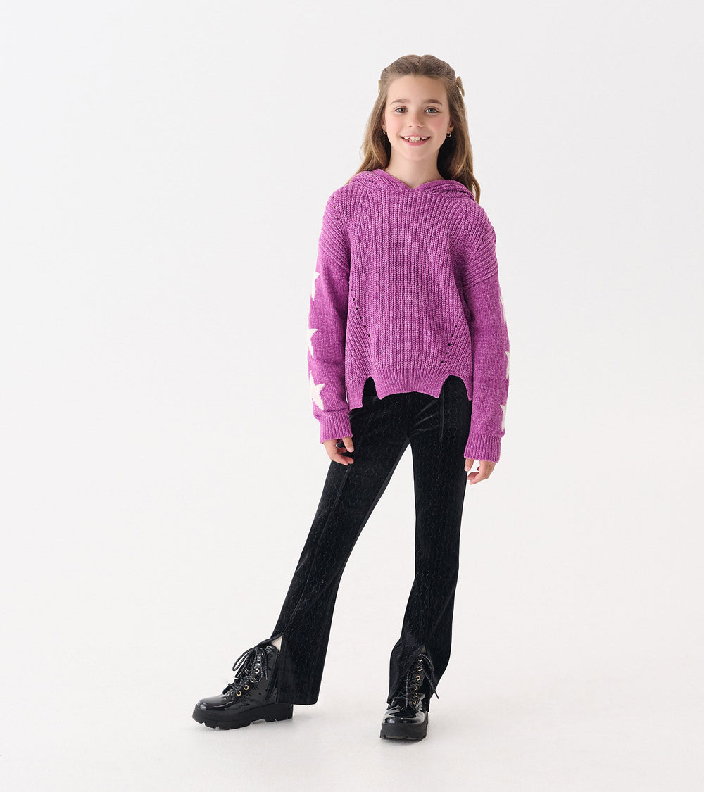 Hatley Girls Radiant Orchid Chenille Pullover Sweater
