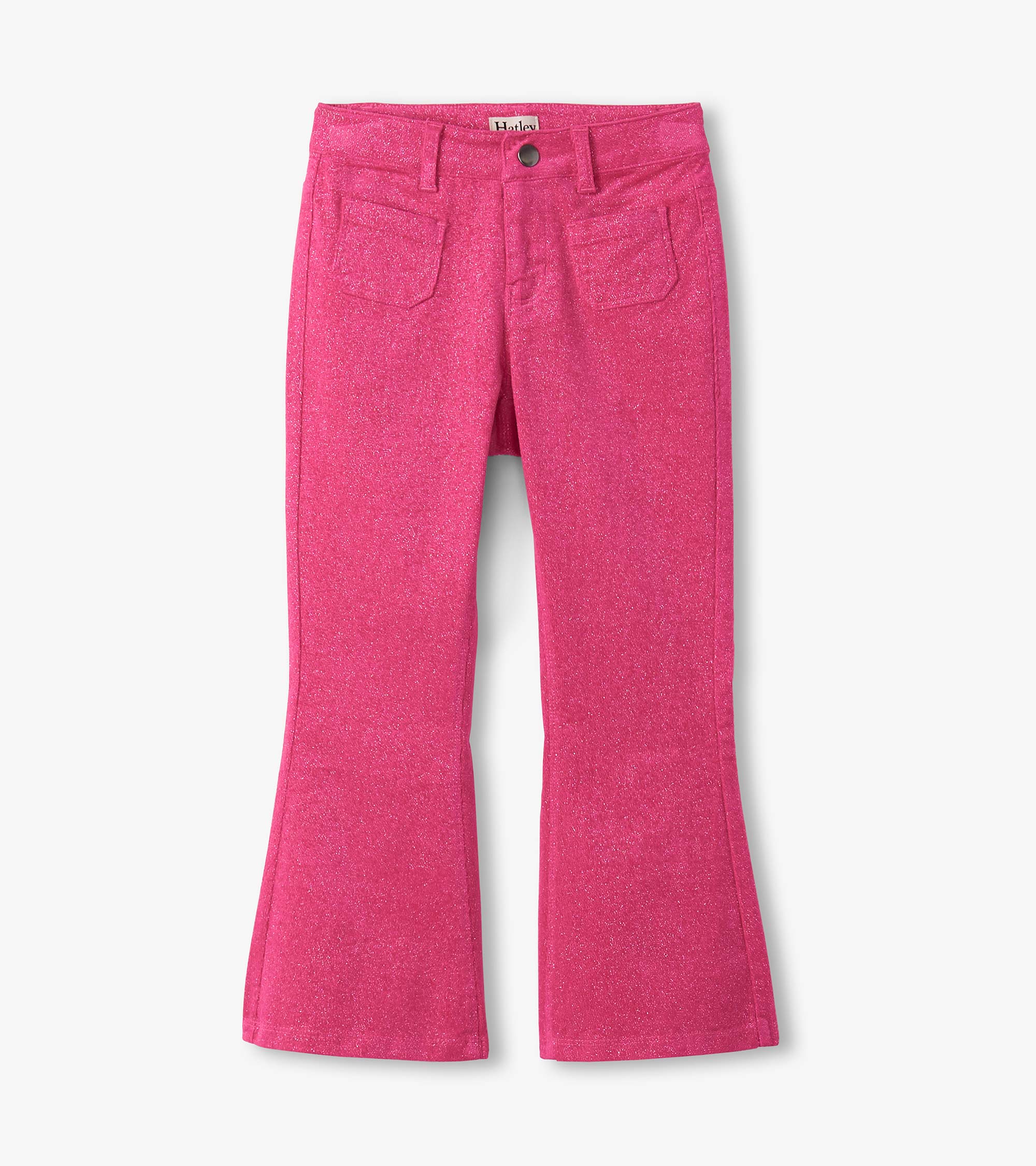 Hatley Girls Raspberry Rose Patch Pocket Flared Pants