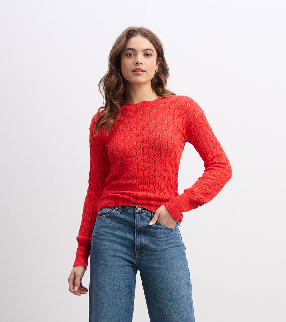 Hatley Iris Sweater - Ruby Red