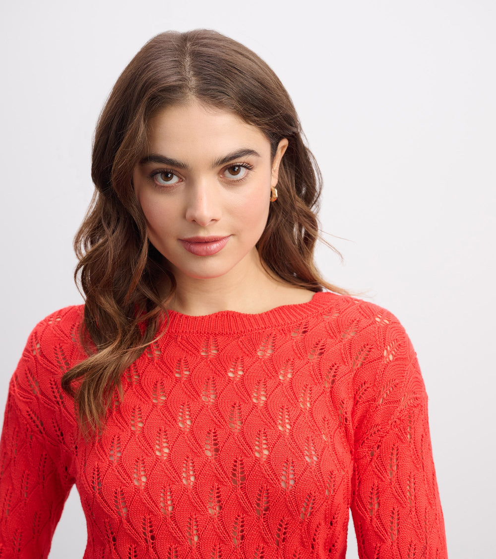 Hatley Iris Sweater - Ruby Red