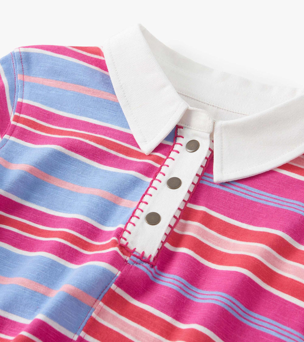 Hatley Girls Mixed Stripes Polo Dress