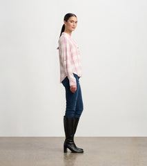 Hatley Lila Button Down - Pink Plaid