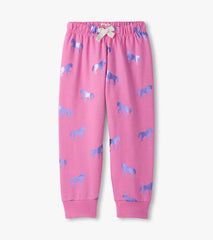 Hatley Girls Shimmer Horses Cuffed Track Pants