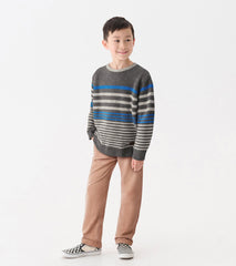 Hatley Boys Speckle Stripe Crew Neck Sweater