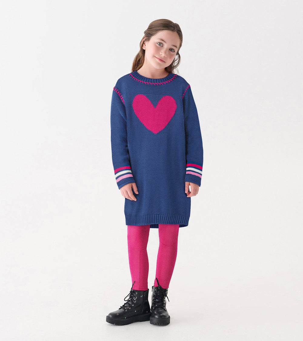 Hatley Girls Sapphire Drop Shoulder Sweater Dress