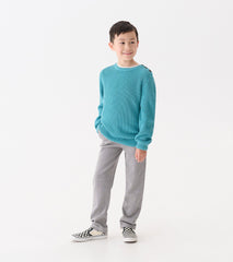 Hatley Boys Teal Button Neck Sweater