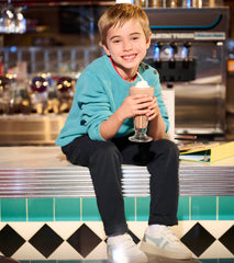 Hatley Boys Teal Button Neck Sweater