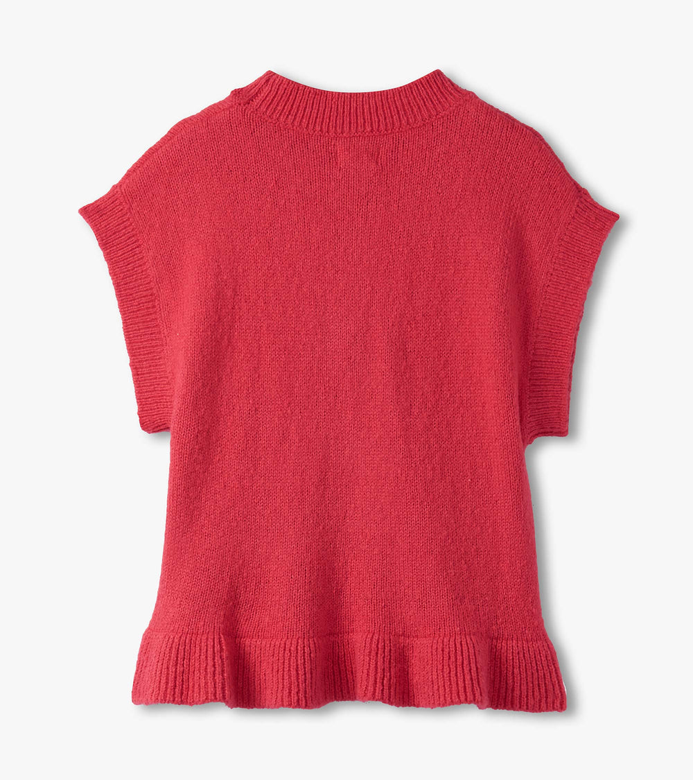 Hatley Girls Red Everywhere Sweater Vest