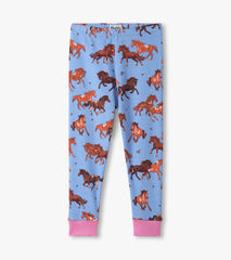 Hatley Girls Tinsel Horses Cotton Pajama Set