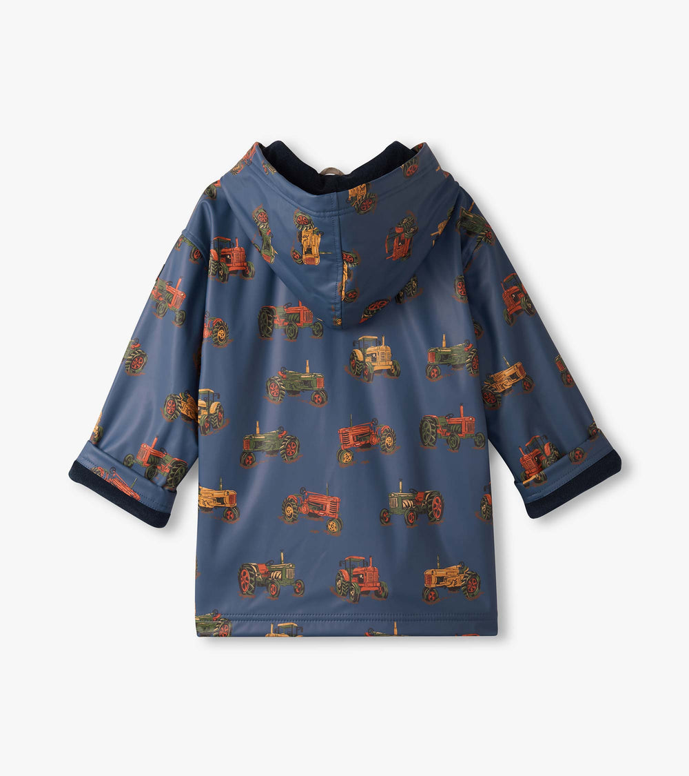 Hatley Boys Landscape Tractors Zip-UP Rain Jacket
