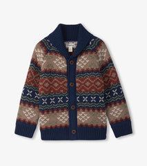 Hatley Boys Vintage Fair Isle Shawl Collar Cardigan