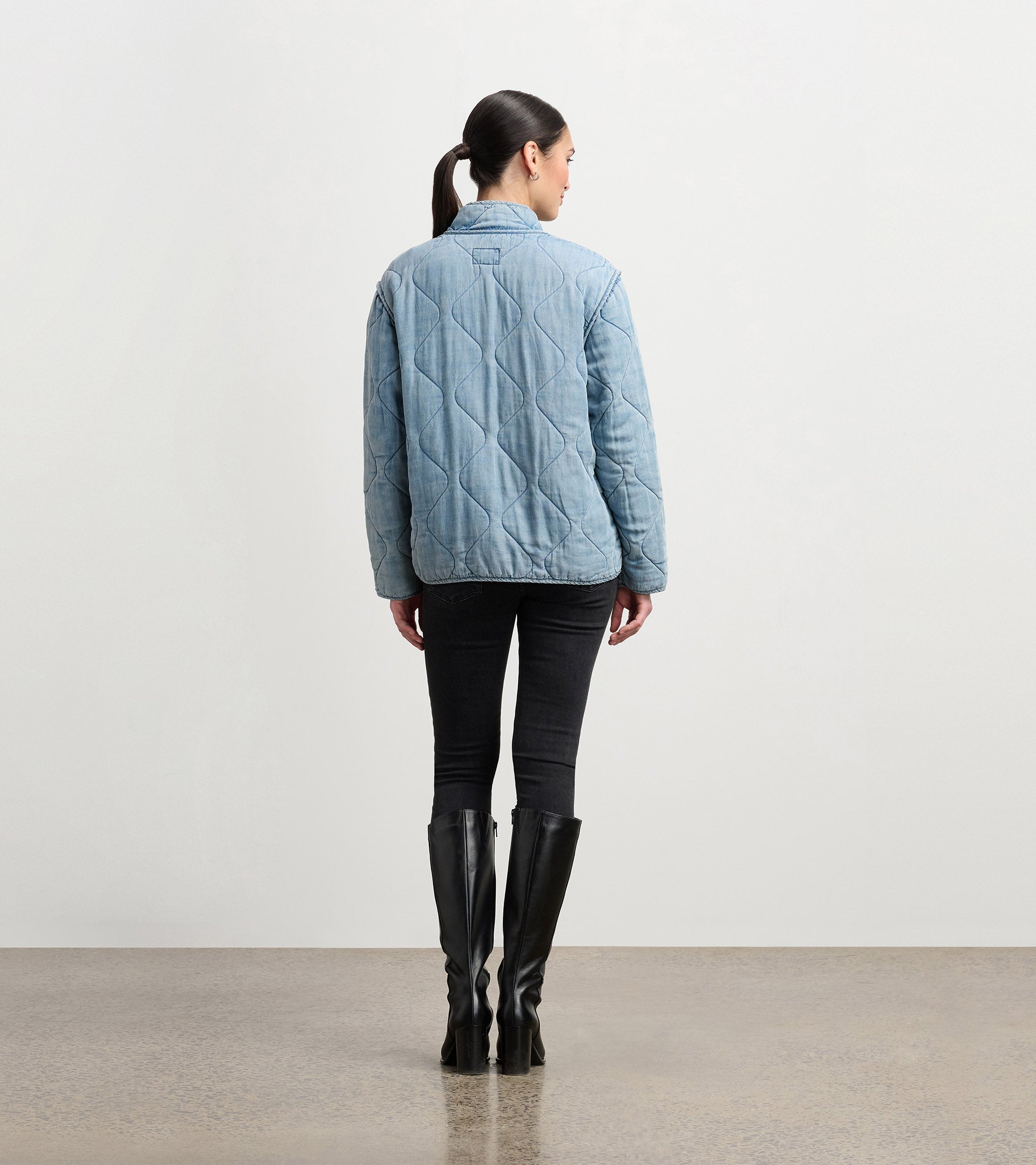 Hatley Quilted Tencel Jacket - Washed Blue