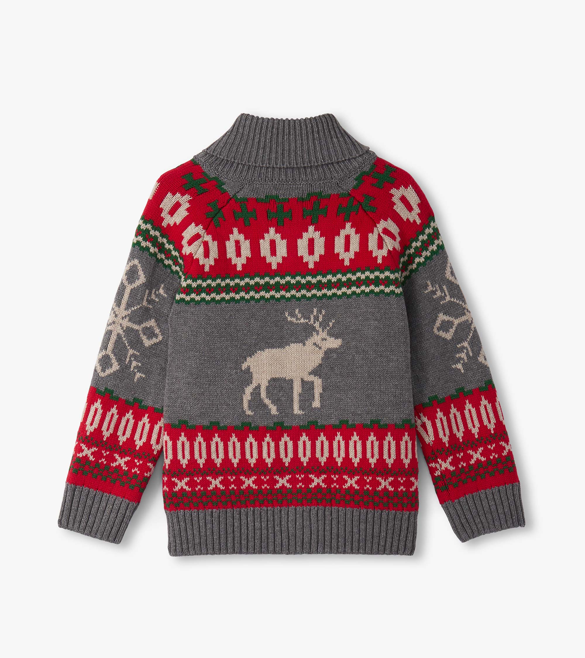 Hatley Boys Winter Elk Shawl Collar Cardigan