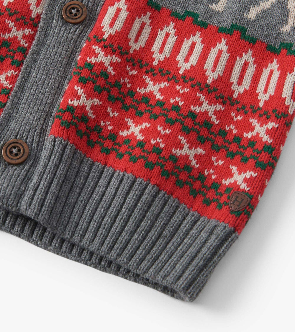 Hatley Boys Winter Elk Shawl Collar Cardigan