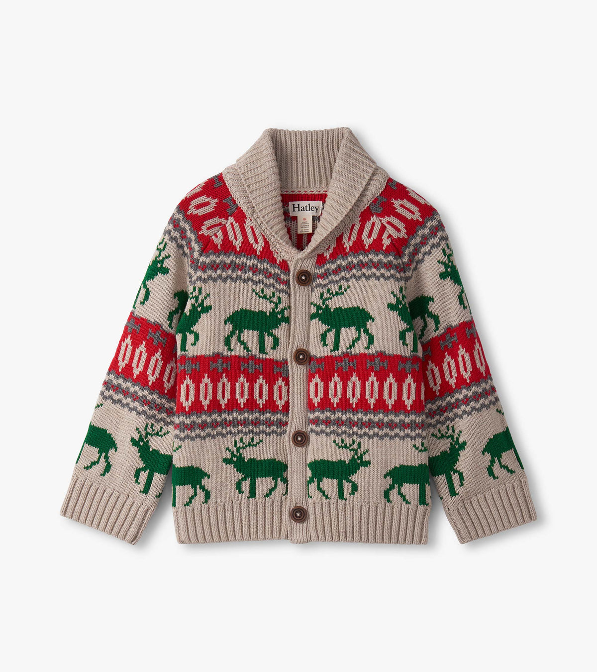 Hatley Baby & Toddler Boys Winter Elk Shawl Collar Cardigan