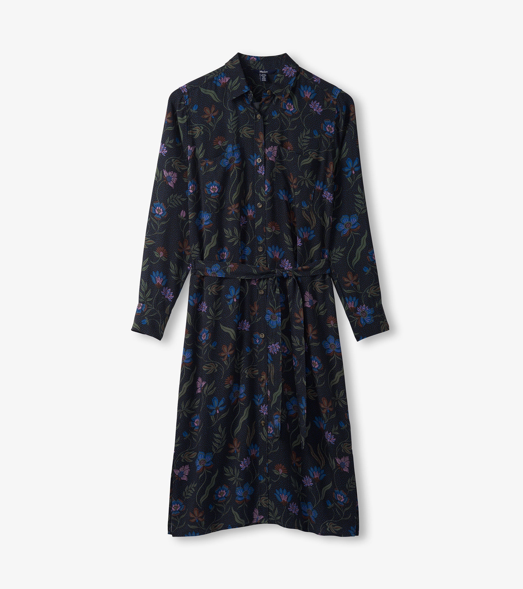 Hatley Emma Midi Shirt Dress - Dark Floral