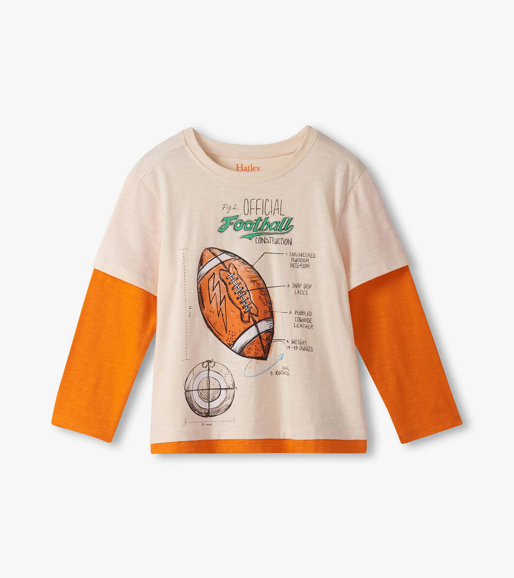 Hatley Boys Football Fooler Long Sleeve T-Shirt