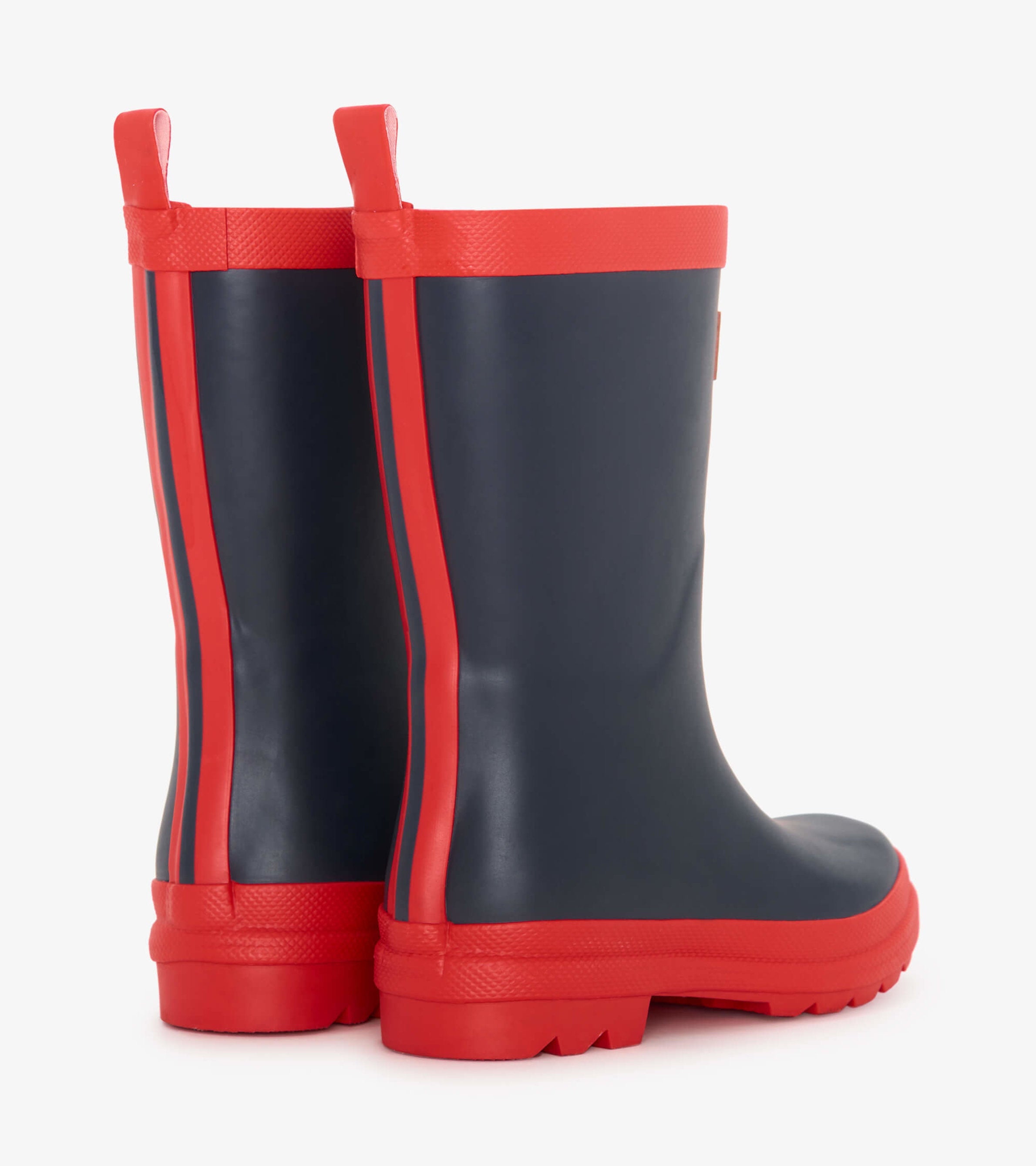 Hatley Kids Navy & Red Matte Rain Boots
