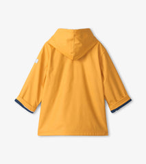 Hatley Kids Yellow Zip-Up Rain Jacket