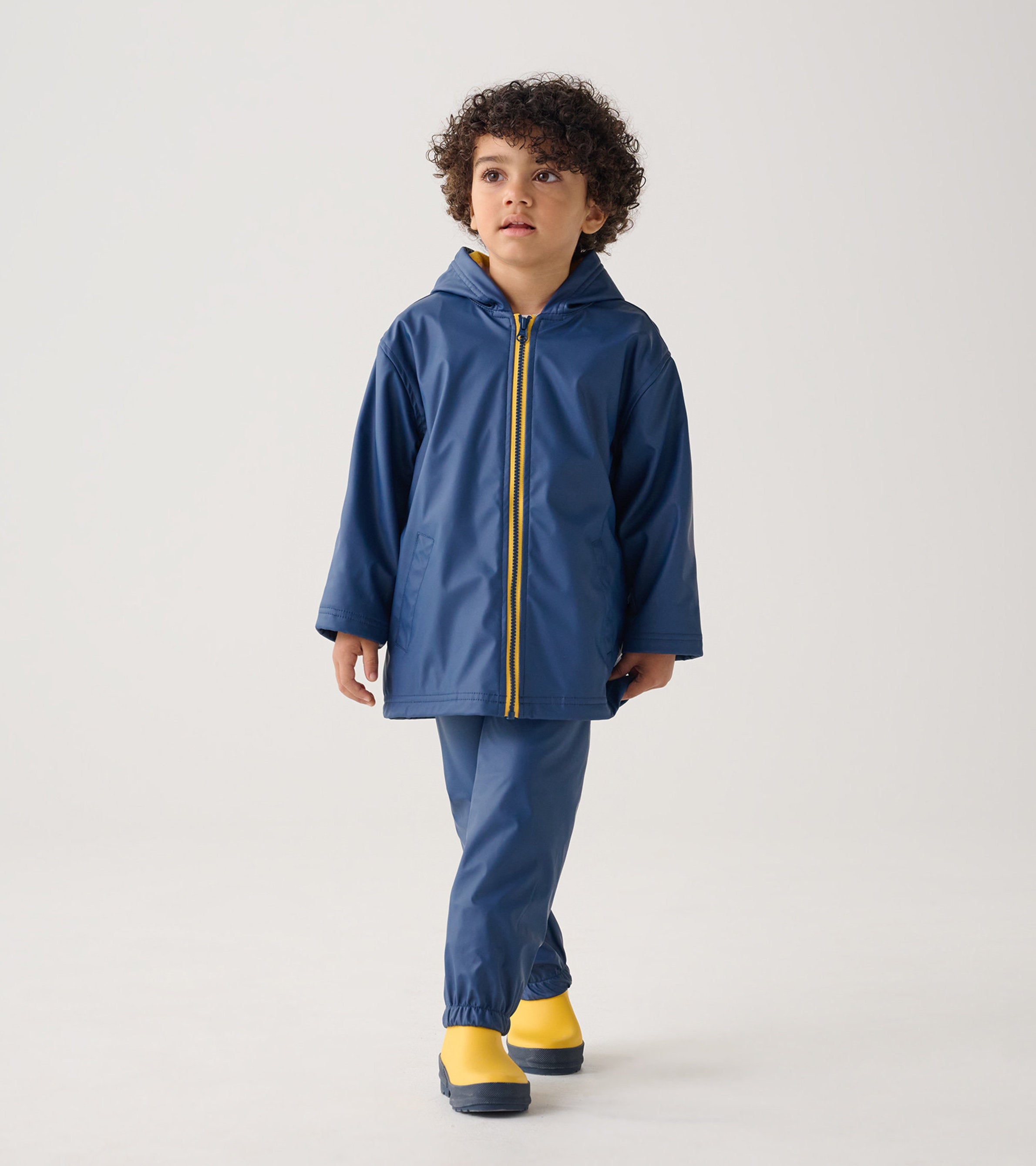 Hatley Kids Navy Zip-Up Rain Jacket