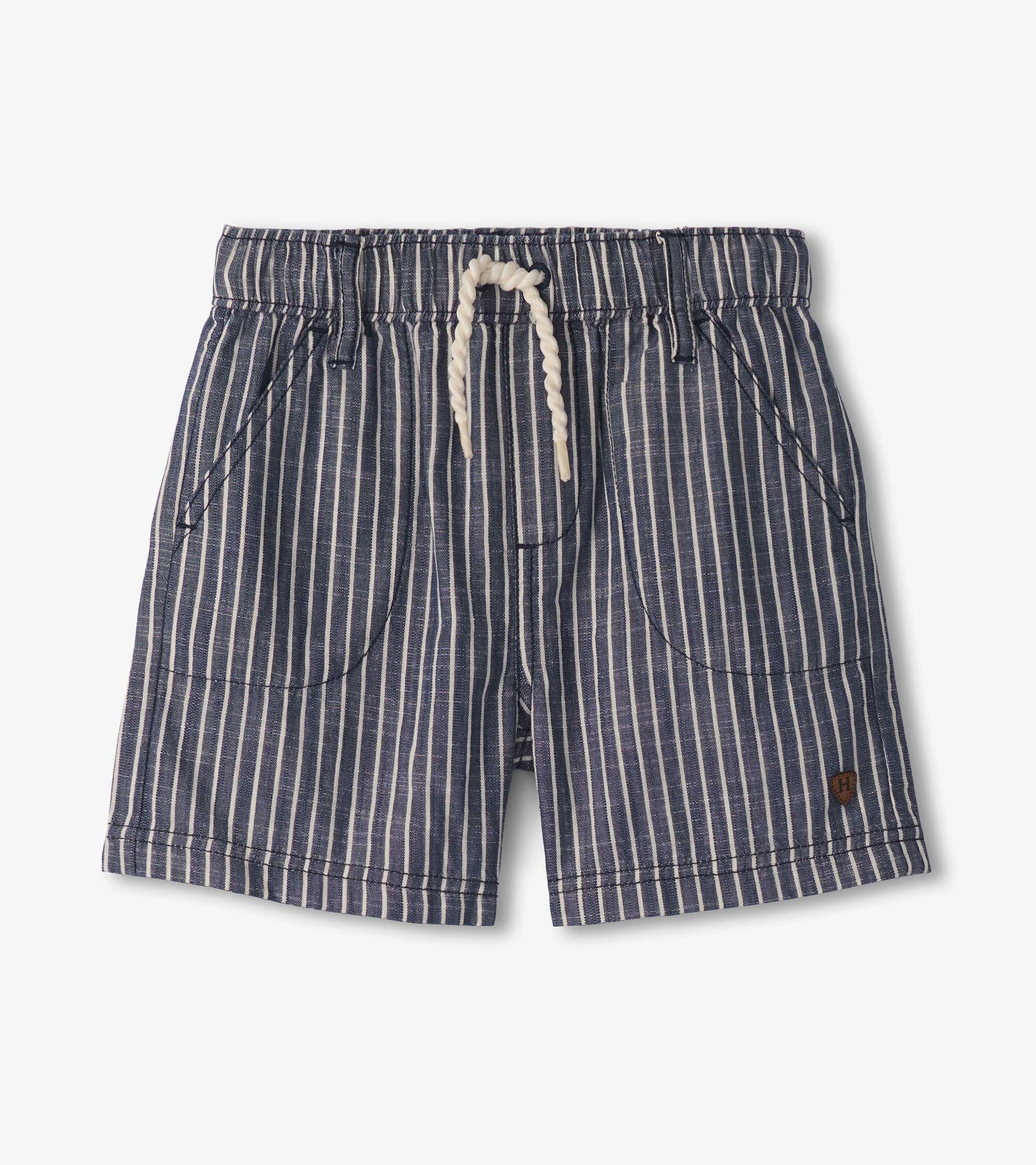 Hatley Boys Striped Blue Woven Shorts