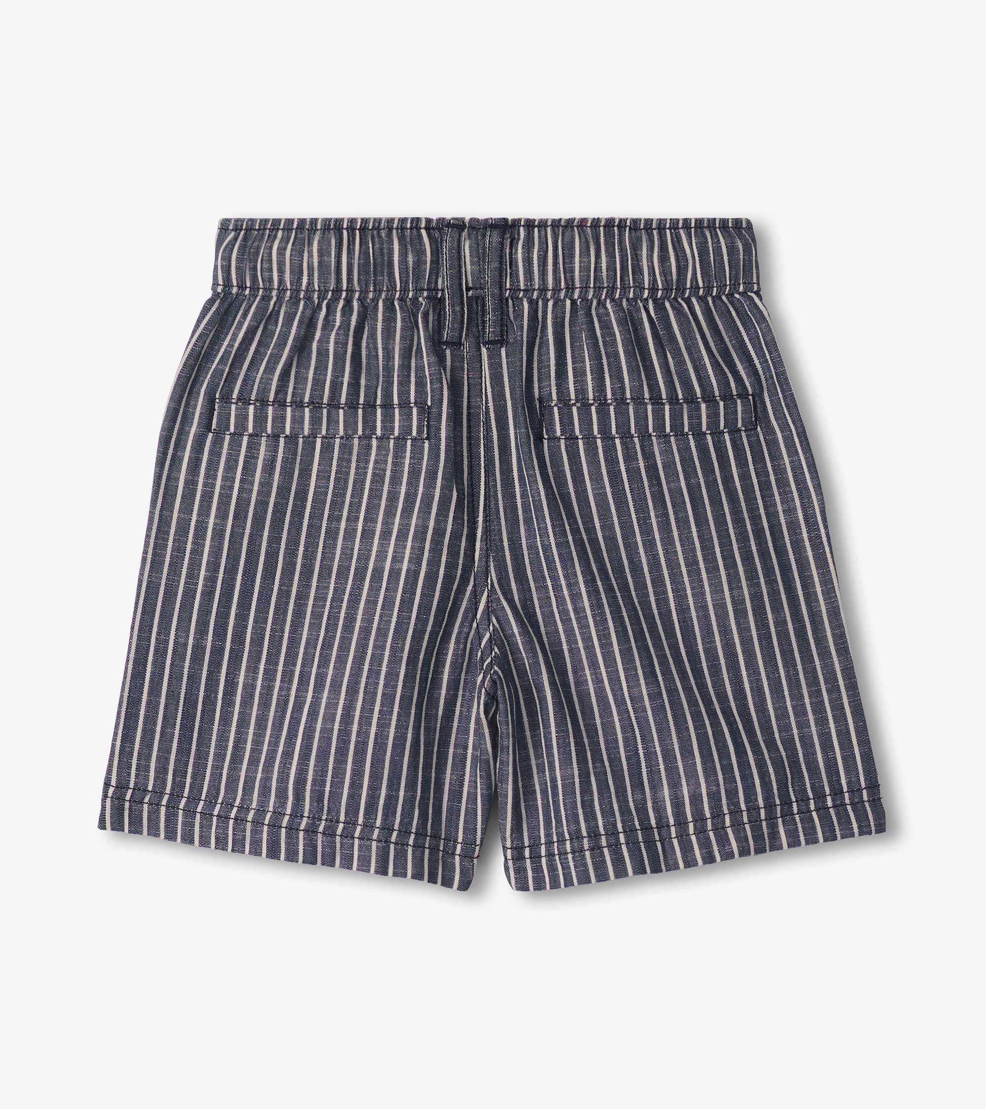 Hatley Boys Striped Blue Woven Shorts