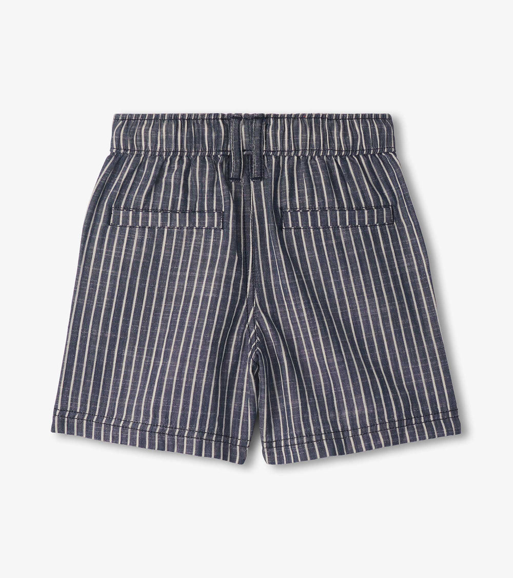 Hatley Boys Striped Blue Woven Shorts