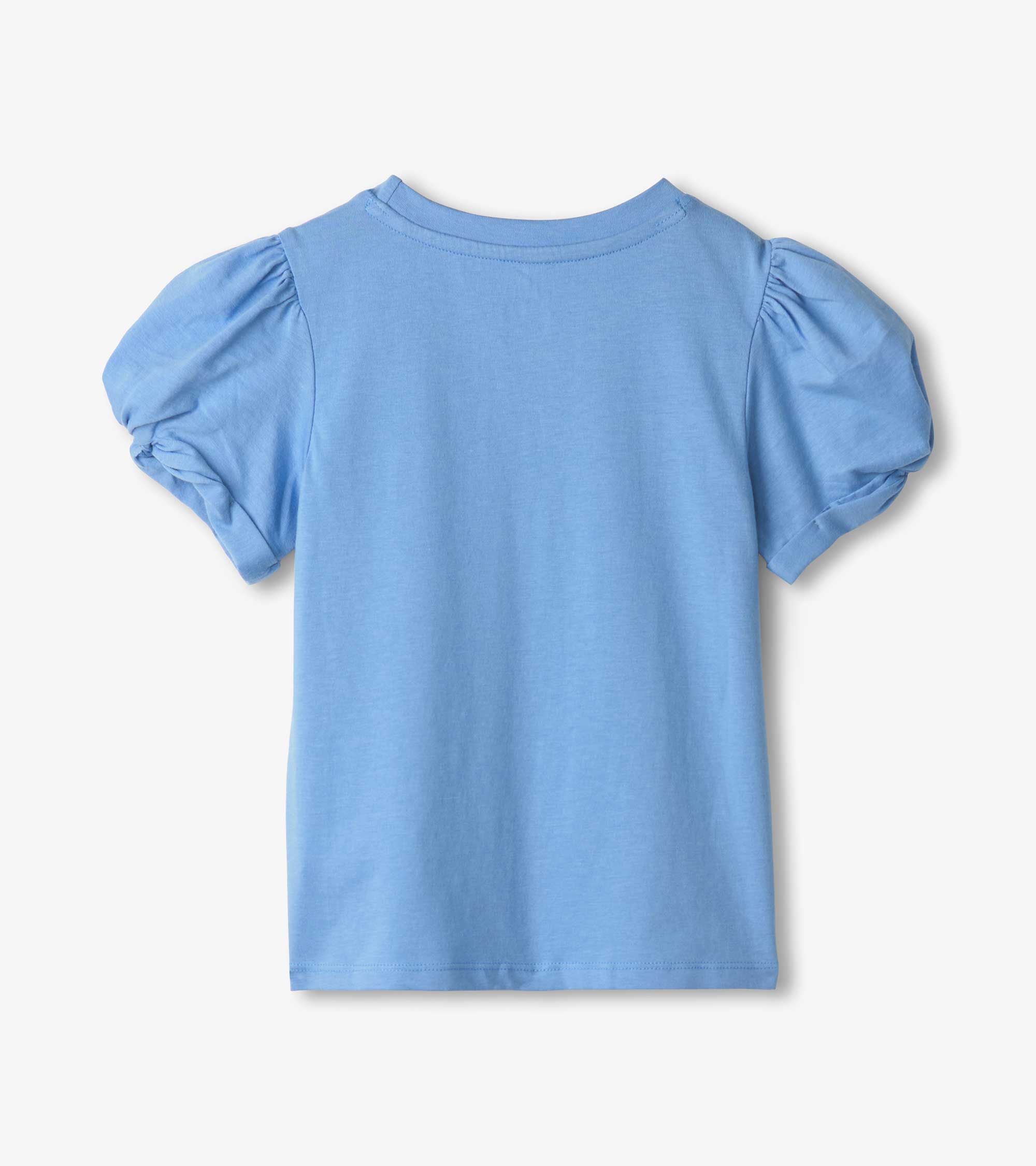 Hatley Girls Cornflower Blue Twisted Sleeve Tee