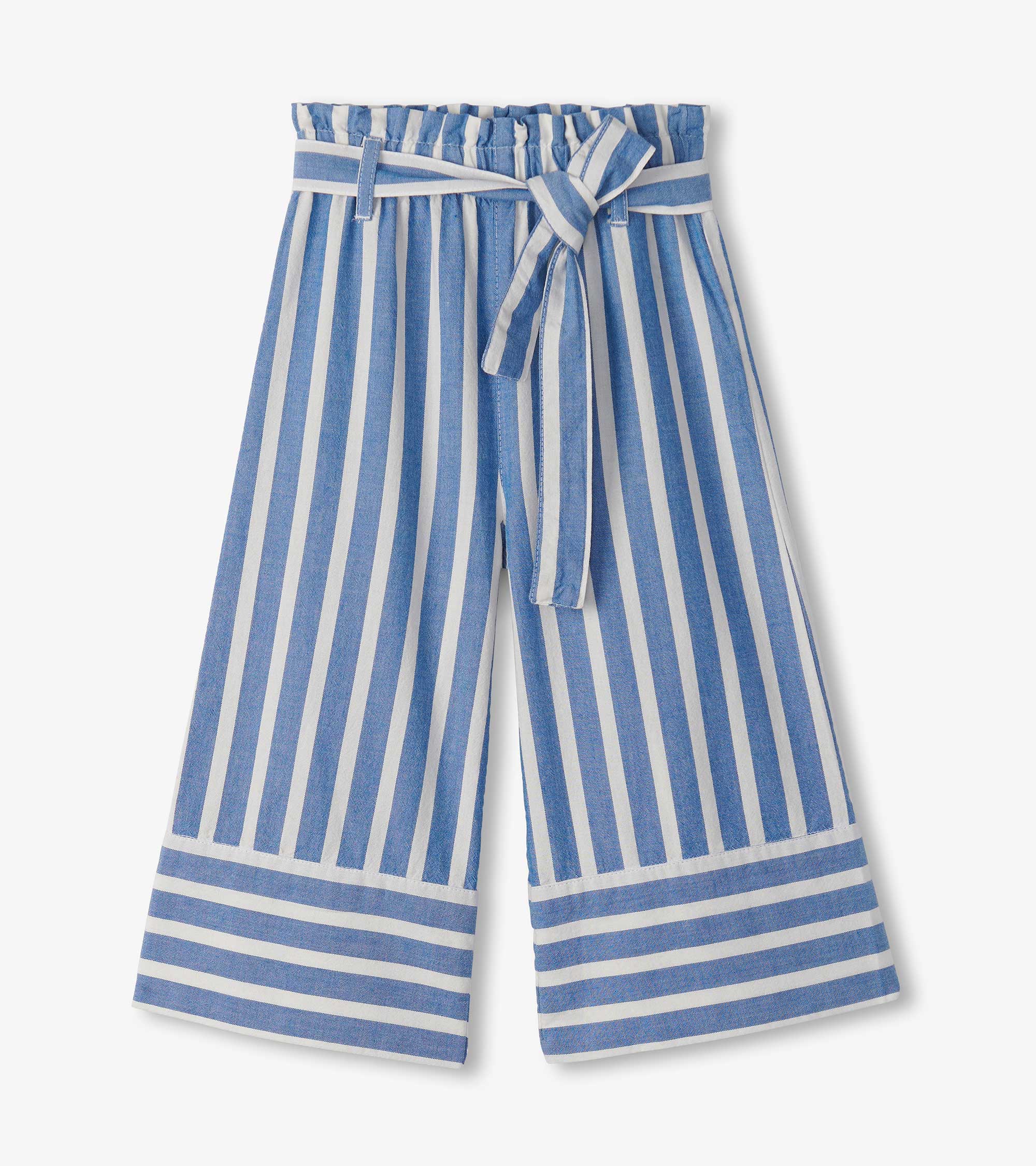 Hatley Girls Powder Stripes Cropped Paperbag Pants