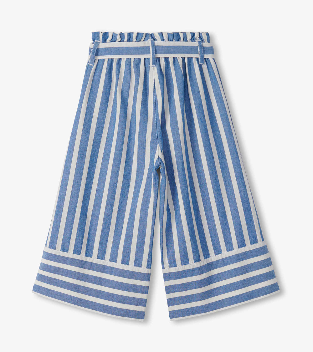 Hatley Girls Powder Stripes Cropped Paperbag Pants