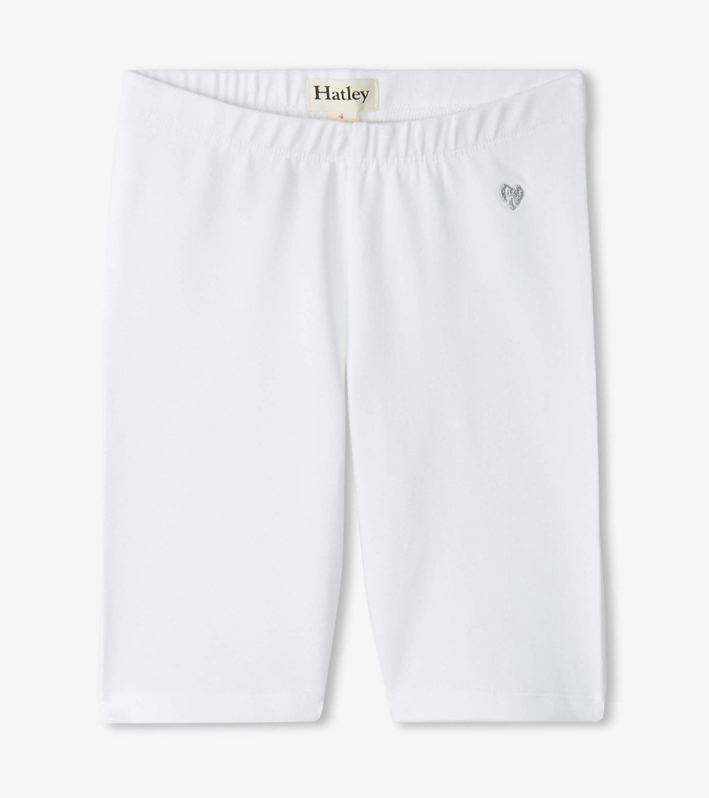 Hatley Girls White Bike Shorts