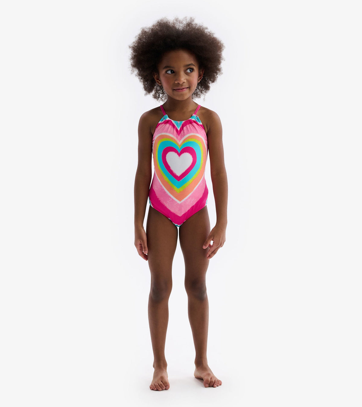 Hatley Psychedelic Heart Gather Front Swimsuit