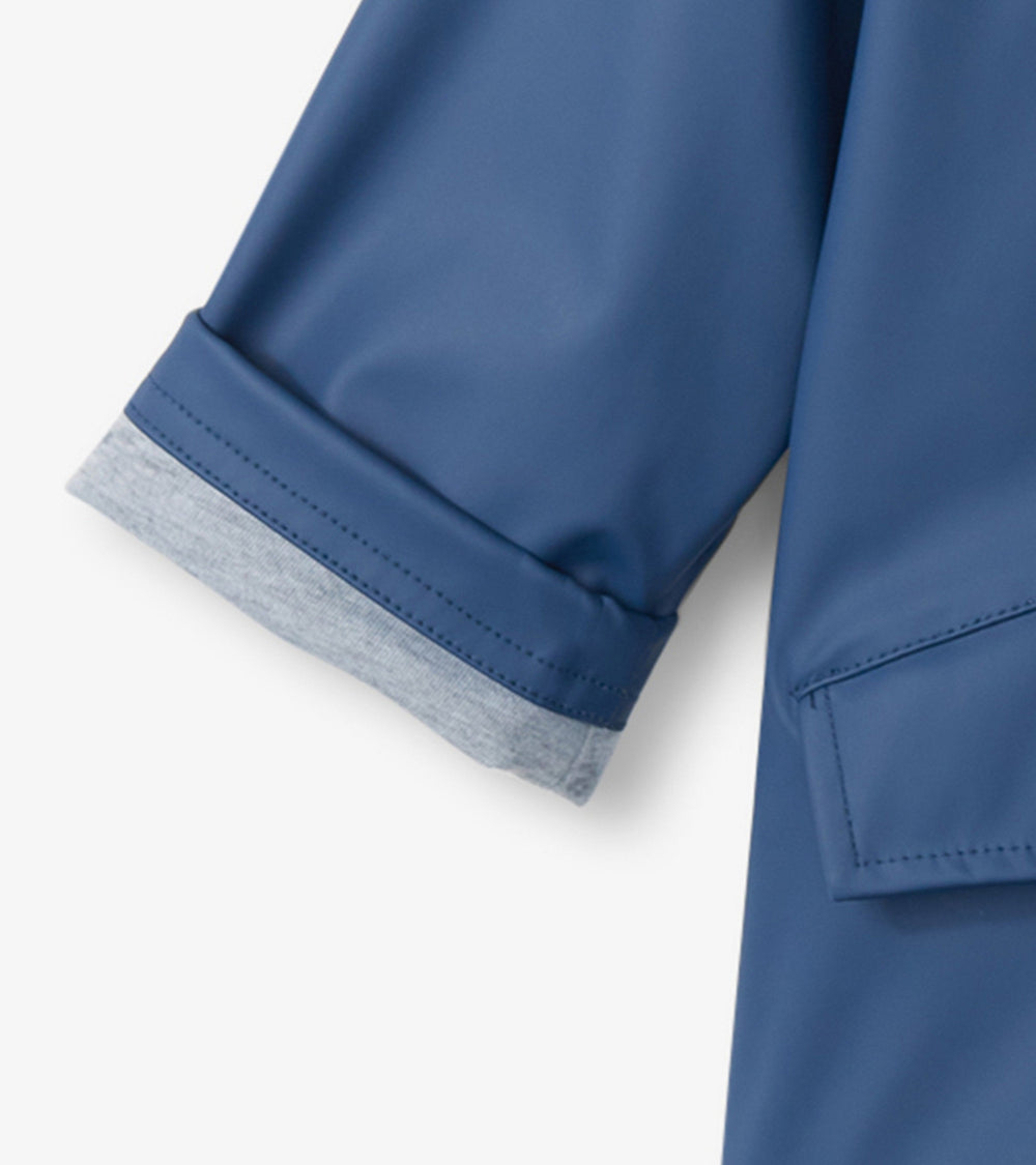 Hatley Kids Yellow & Navy Zip-Up Rain Jacket