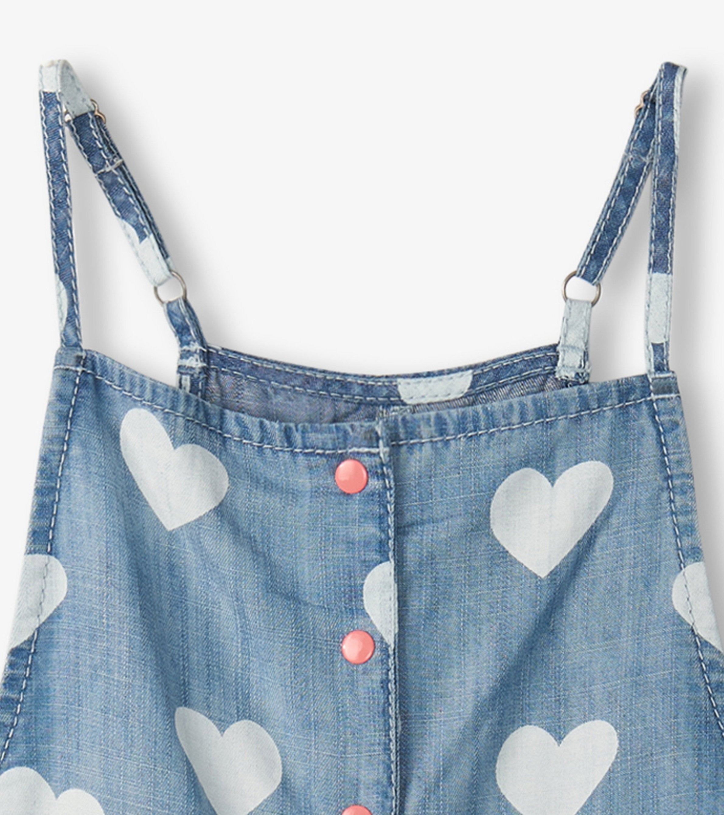 Hatley Girls Hearts Slouchy Overalls