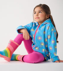 Hatley Girls Sunrays Zip-Up Rain Jacket